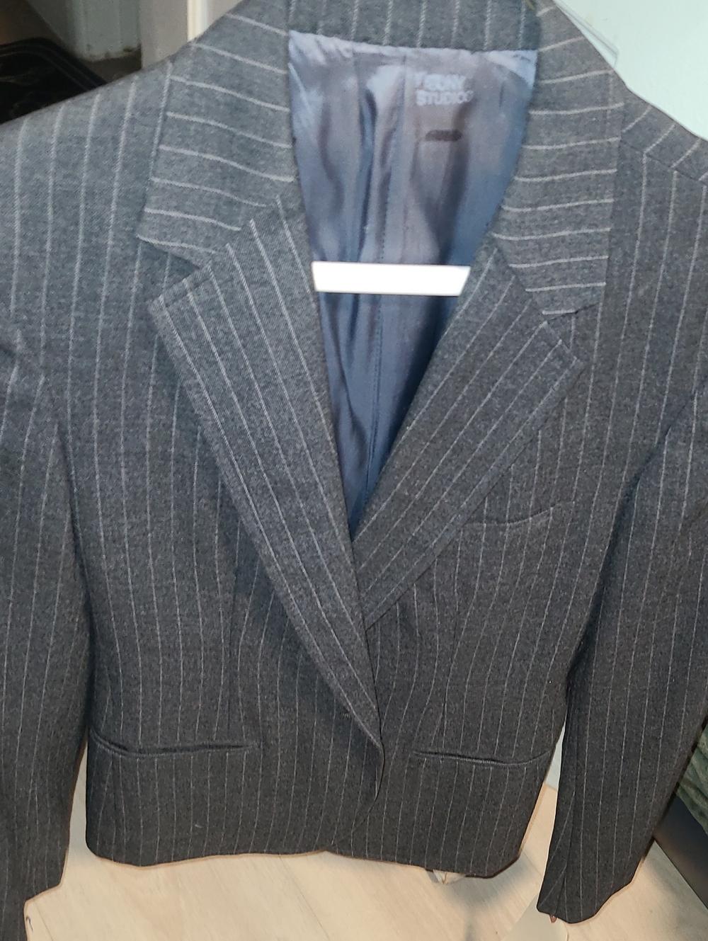Studio Charcoal Pinstripe Blazer for Men
